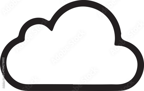 Cloud Vector Silhouette icon eps 10