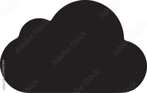 Cloud Vector Silhouette icon eps 10