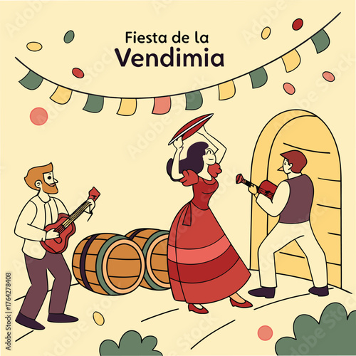 Adobe Illustrator Artwork: Original name(s): Fiesta de la Vendimia is an annual grape harvest for wineries and winemaking