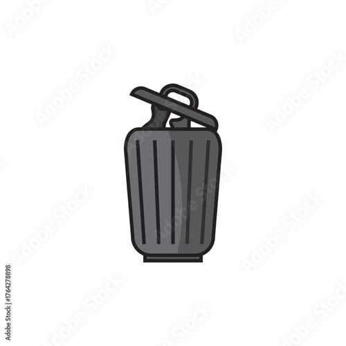 A full trash can signifies awareness of the importance of protecting the environment