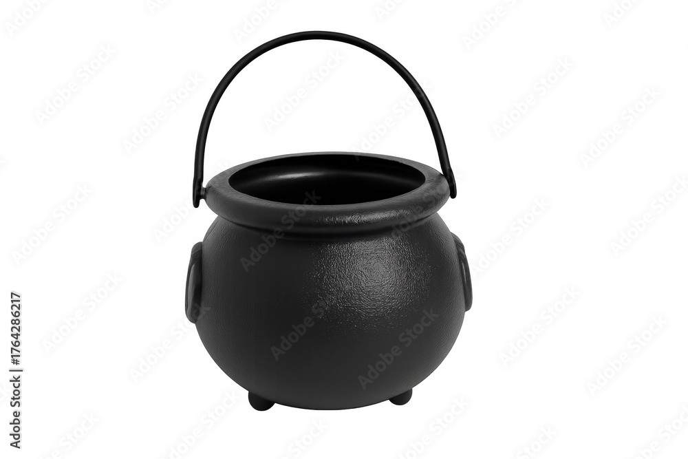Fototapeta premium Black cauldron pot for halloween witch brewing magic