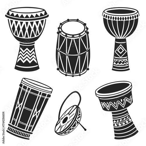 Vector art of african drums