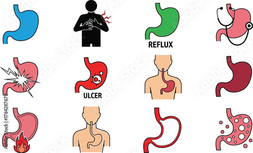 Stomach problems conditions reflux ulcer gastritis health issues