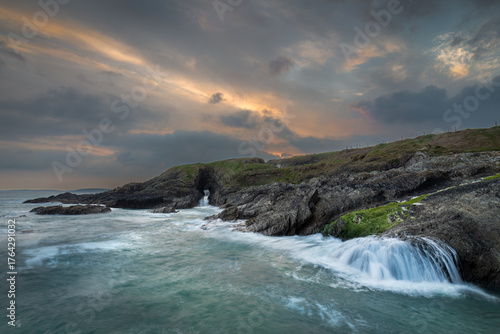 Stormy evening at Garretstown Beach, Old Head of Kinsale, county Cork, Ireland