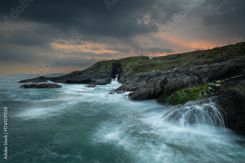 Stormy evening at Garretstown Beach, Old Head of Kinsale, county Cork, Ireland