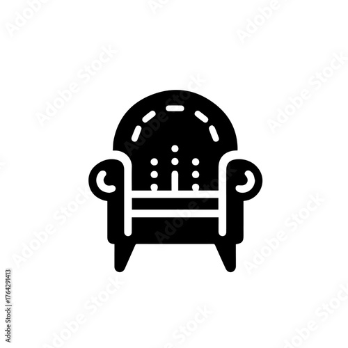 Stylish Dining Chair Vector Illustration