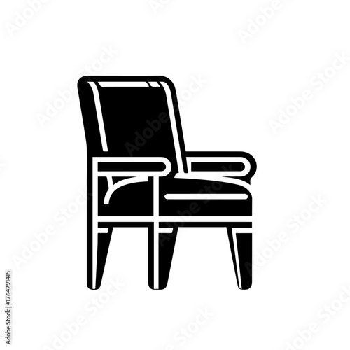 Modern Recliner Chair Vector Illustration