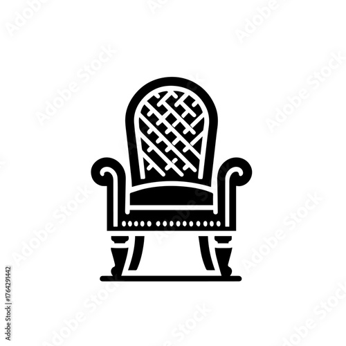 Minimalist Wooden Chair Vector Illustration