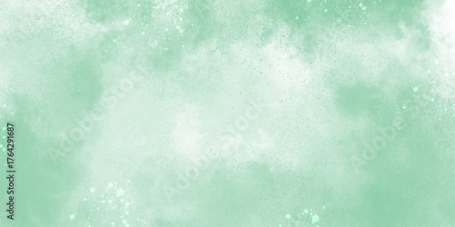 Abstract soft mint green watercolor background texture design. Aquarelle painted textured canvas design. vector illustration background with copy space for text design, greeting card, template. 
