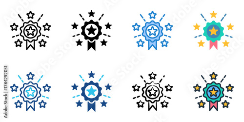 Differentiation icon set multiple style collection 
