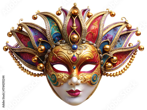 carnival mask isolated on white background .PNG. AI Generated