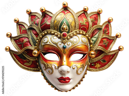 carnival mask isolated on white background .PNG. AI Generated