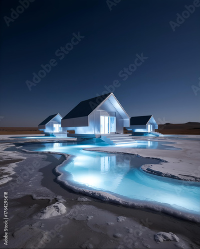 Wallpaper Mural In a hauntingly beautiful world where gravity no longer binds, metallic homes drift effortlessly above iridescent pools of liquid crystal. Sculpted shapes of pure light hover in perfect symmetry, thei Torontodigital.ca