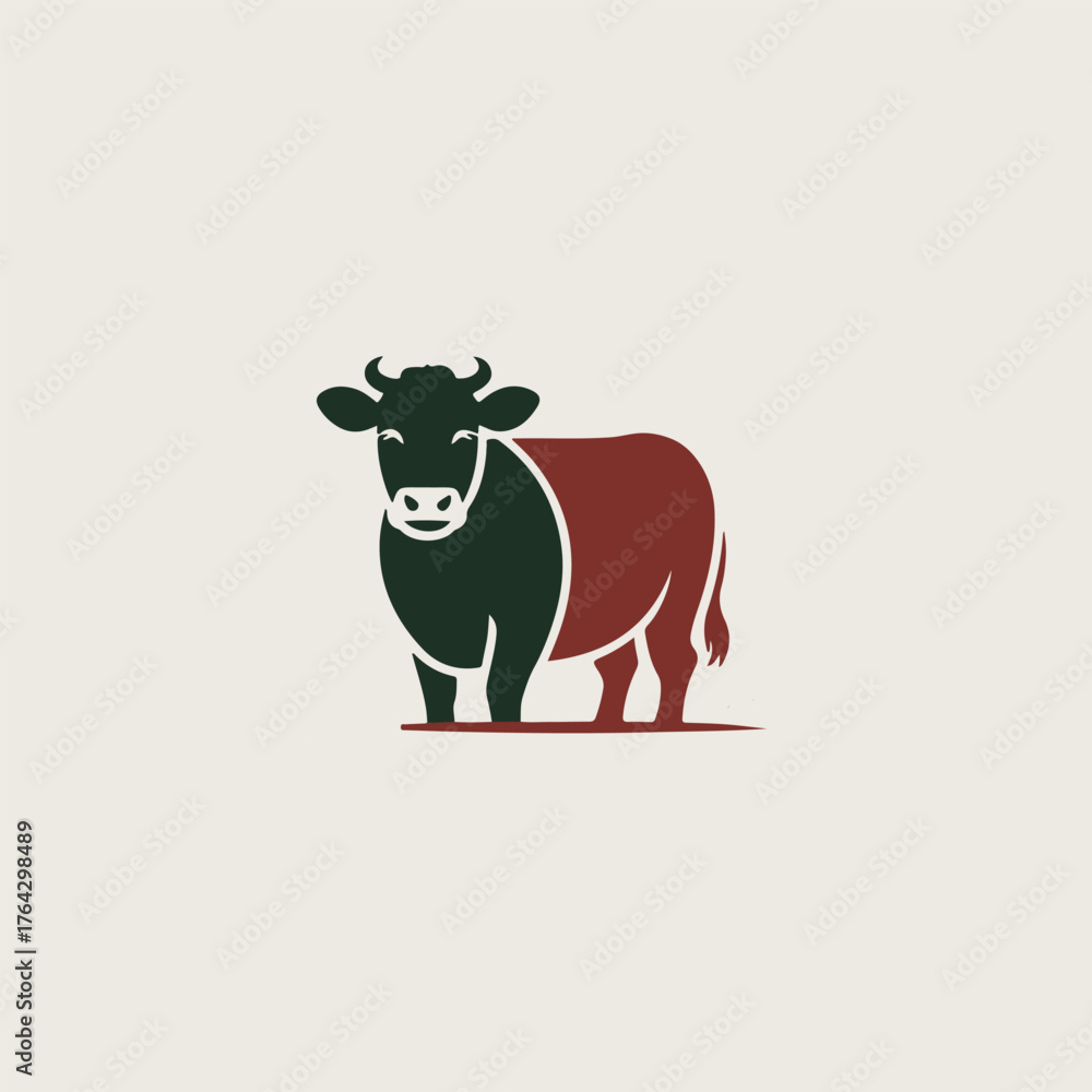 Obraz premium vector illustration of a cow