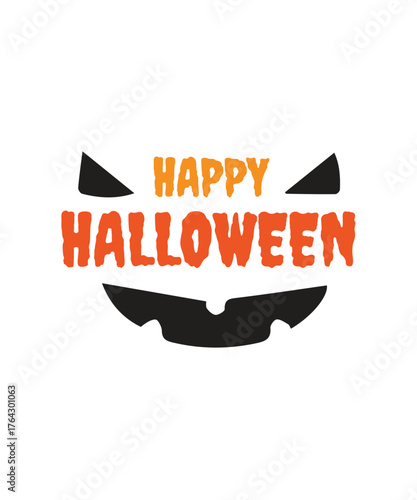 Halloween Party Festival Logo Design Vector, Halloween Spooky Text logo icon vector design, 