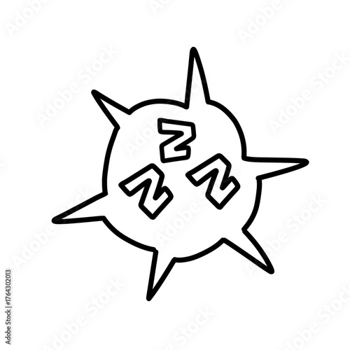 cloud bubble sleep zzz doodle