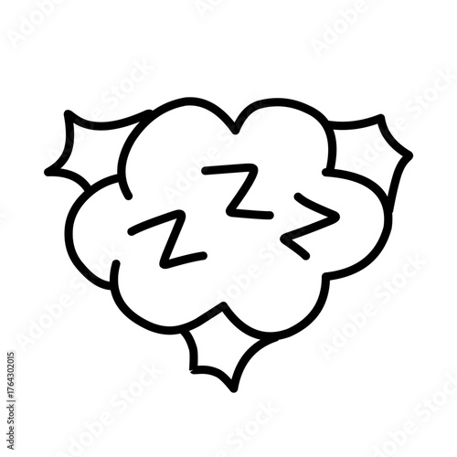 cloud bubble sleep zzz doodle