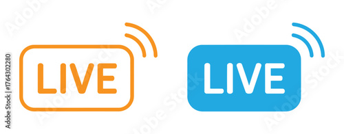 Go Live Today: Modern Streaming Icons for Social Media Broadcasts and Engaging Online Events, Perfect for Tech Startups and Digital Marketing Campaigns