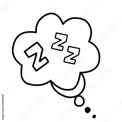cloud bubble sleep zzz doodle