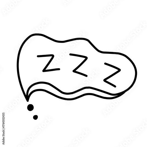 cloud bubble sleep zzz doodle
