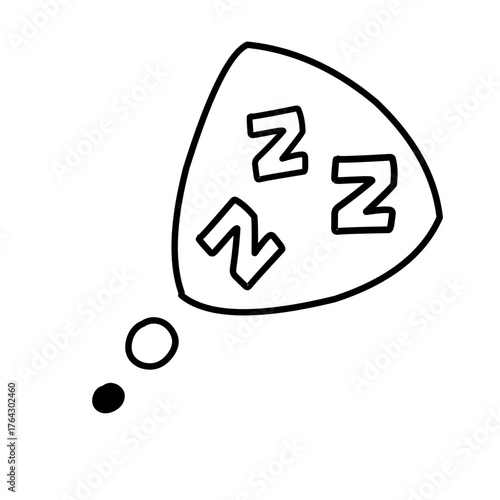 cloud bubble sleep zzz doodle
