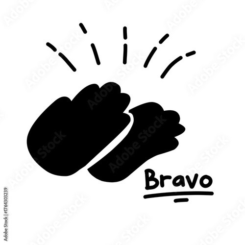 hand gesture icon giving bravo encouragement