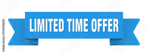 limited time offer ribbon isolated on transparent background. limited time offer ribbon