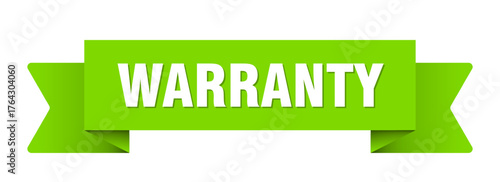 warranty ribbon isolated on transparent background. warranty ribbon