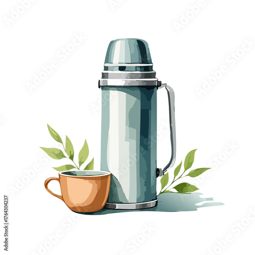 Travel Flask Illustration