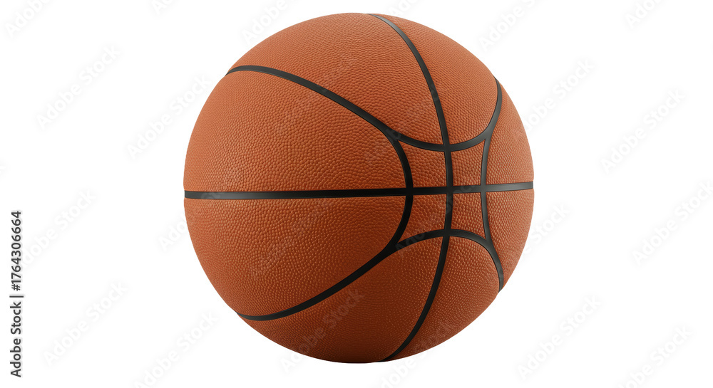 Fototapeta premium Realistic Orange Basketball with Textured Surface Against a Warm Background