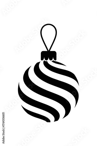 Swirl Christmas Ornament Ball Icon