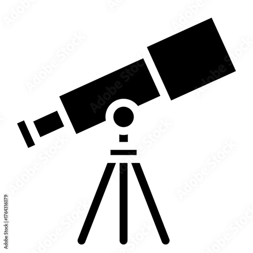 Telescope  icon glyph style vector illustration