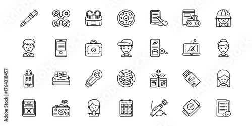 Medical icons set vector illustration for web and design elements.