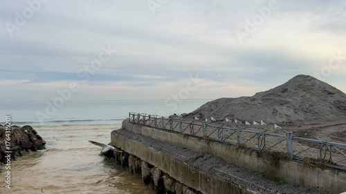 Wallpaper Mural wooden bridge over the sea Torontodigital.ca