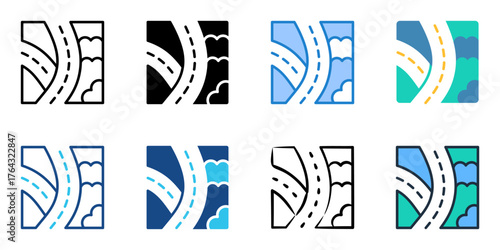 Satelite View icon set multiple style collection 
