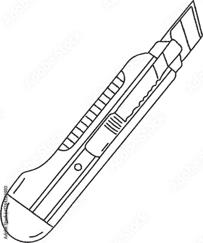 Retractable utility knife with segmented blade