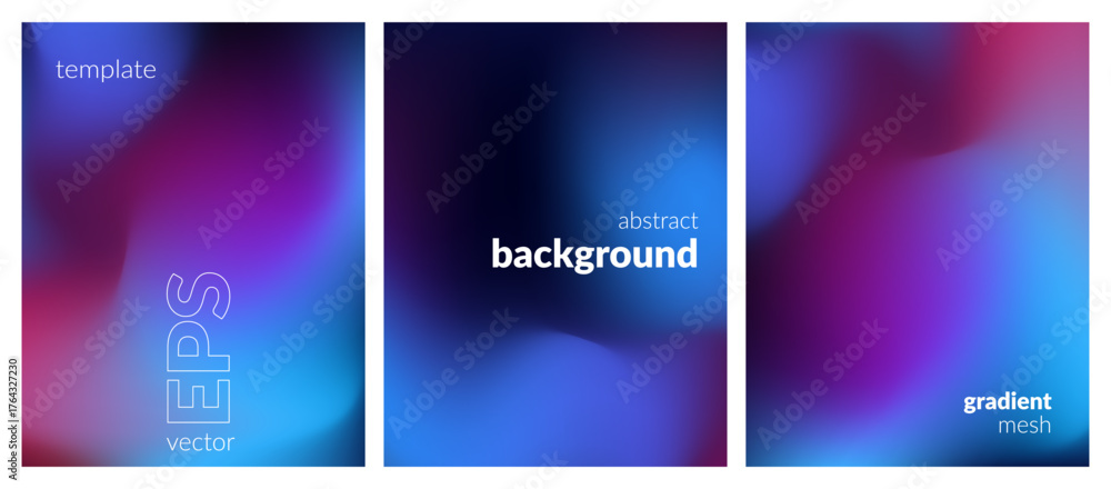 Fototapeta premium An gradient background transitioning from deep blue to vibrant purple. The colors blend seamlessly, creating a smooth and visually appealing effect. Simple composition with beautiful color transition.