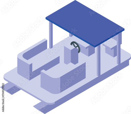 Pedal boat with canopy offering protection from sun, ideal for leisurely rides on lakes or calm waters