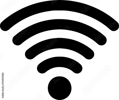 Wi-Fi signal waves icon for wireless internet connection