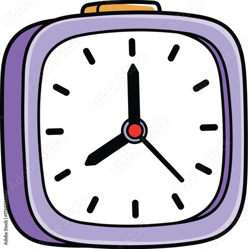 Retro Alarm Clock Ringing at 8 AM on Pastel Background, Symbolizing Time Management and Morning Routine for Productivity and Wellness in Modern Lifestyle, Used in Presentations and Marketing Materials
