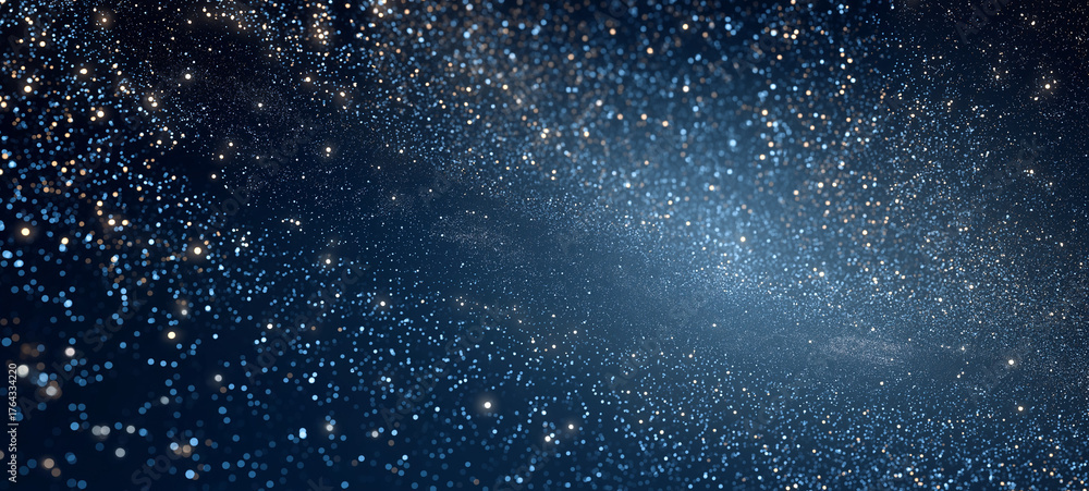 Obraz premium Celestial Dreamscape: Witness the splendor of the cosmos in this ethereal night scene, where countless stars and radiant celestial phenomena create a sense of wonder and vastness.