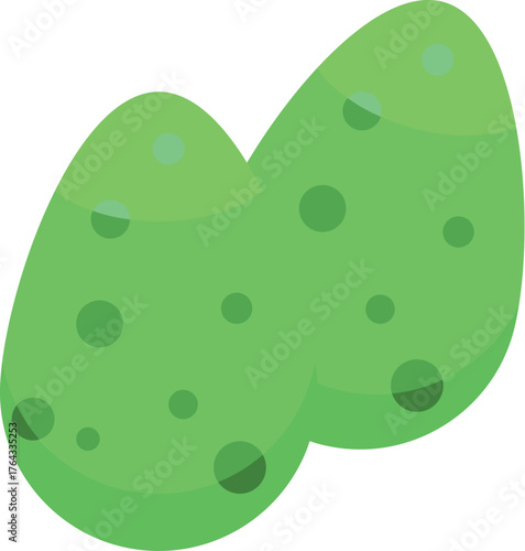 Vibrant green prickly pear cactus pads basking in the desert sun