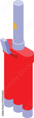 Red piezo lighter sparking a flame, useful for lighting cigarettes, candles, or starting a fire