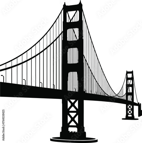 golden gate bridge vector 