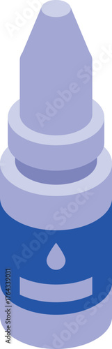 Isometric nasal spray or eye drop bottle delivering medication for treating illnesses