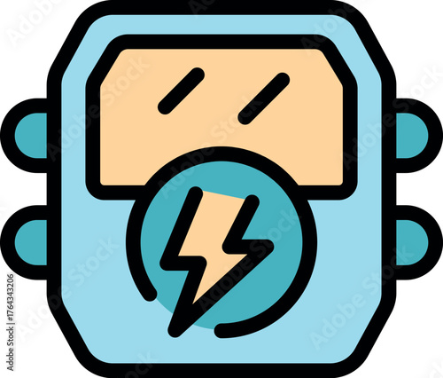 Electric vehicle charging point displaying current charging status, symbolizing sustainable transportation and eco friendly energy solutions