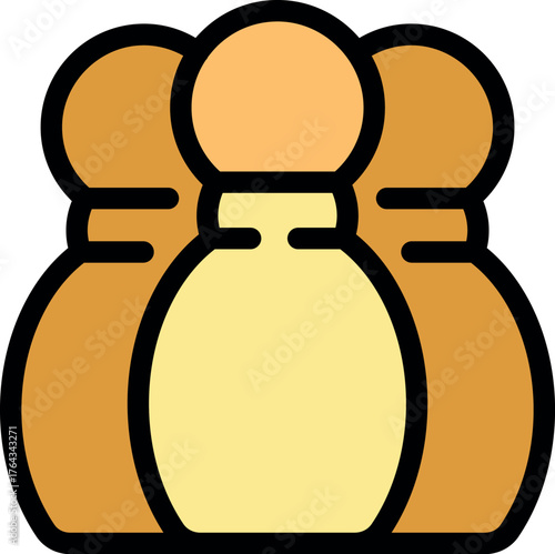 Stylized figures standing together, symbolizing teamwork, collaboration, and unity in achieving a common goal