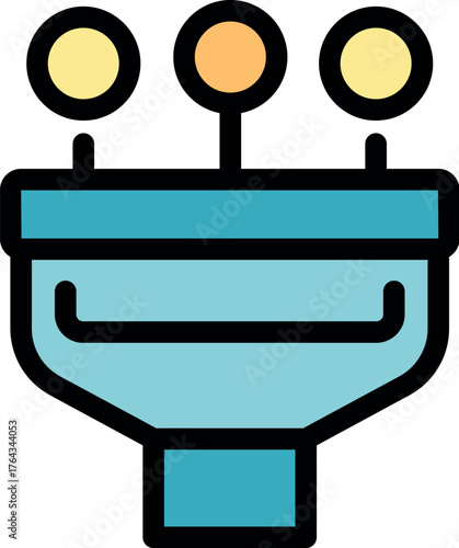 Colorful sales funnel showing leads converting into paying customers, symbolizing successful marketing strategies