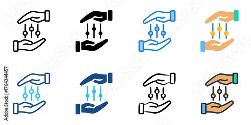 Customization icon set multiple style collection 
