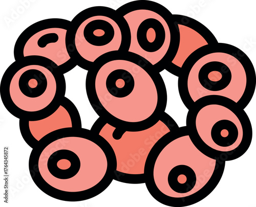 Cluster of ovum cells forming a zygote, symbolizing the process of reproduction and fertilization